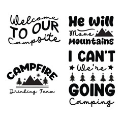 Fototapeta premium camping t-shirt design bundle