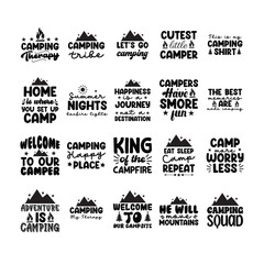 camping t-shirt design bundle