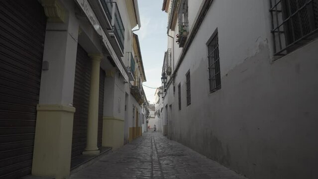 Beautiful Narrow Alley Street in Old Town of Córdoba Cordoba Andalusia Spain