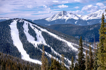 keystone ski resort town in colorado rockies