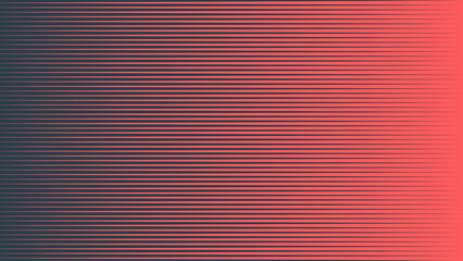 Linear Halftone Pattern Vector Texture Red Black Colour Neat Abstract Background. Retrowave Synthwave Retro Futurism Art Minimalist Style Classy Decoration. Half Tone Textured Striped Abstraction - 607135853