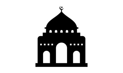 mosque silhouette vector logo