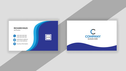 Blue Professional Business Card Layout