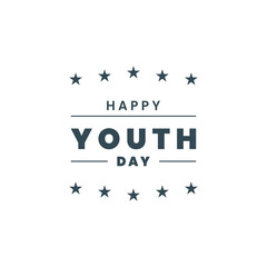 International youth day background template Holiday concept