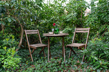 Obraz premium Stühle im Grünen