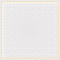 Golden frame on white background. Vector pattern background