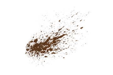 mud splash isolated transparency background..