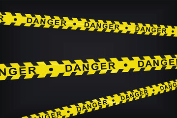 Fototapeta premium Yellow and black tape. vector illustration
