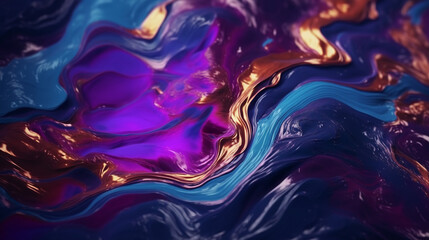 Close up of liquid art canvas. Abstract texture of liquid acrylic.