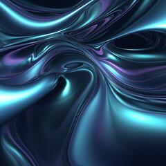 Abstract background of colorful liquid liner. Abstract texture of liquid metal waves.