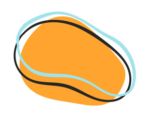 Abstract doodle element. Hand drawn simple stylized figure