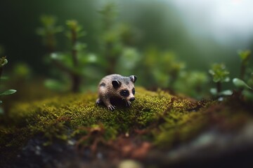 cute animals in the wild tilt shift photography 