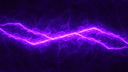 Fototapeta na wymiar Purple fractal lightning background, electrical abstract