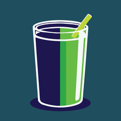 glass of juice vector illustration