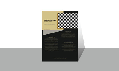 corporate flyer design with dark color.