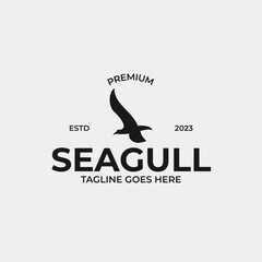 Creative seagull bird logo design concept illustration idea