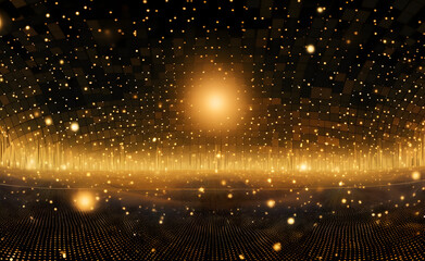 Golden Sparklecore: Martin Rak-inspired abstract background adorned with abundant golden dots and circles. A dazzling display of captivating allure and mesmerizing sparklecore aesthetics. 