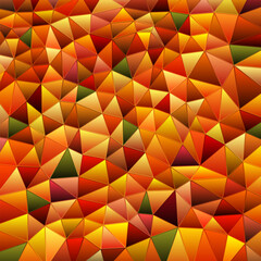 Obraz premium abstract vector stained-glass triangle mosaic background - orange and yellow