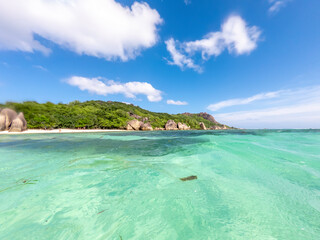 Anse Source d'Argent seen from the water