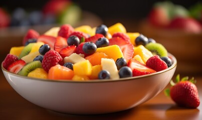 fruit salad in a bowl HD 8K wallpaper Stock Photography Photo Image