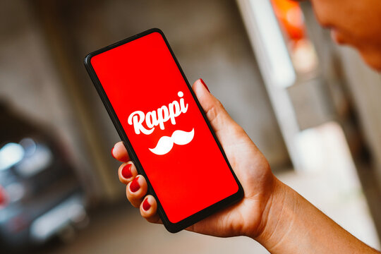 May 28, 2023, Brazil. In this photo illustration, the Rappi logo is displayed on a smartphone screen.