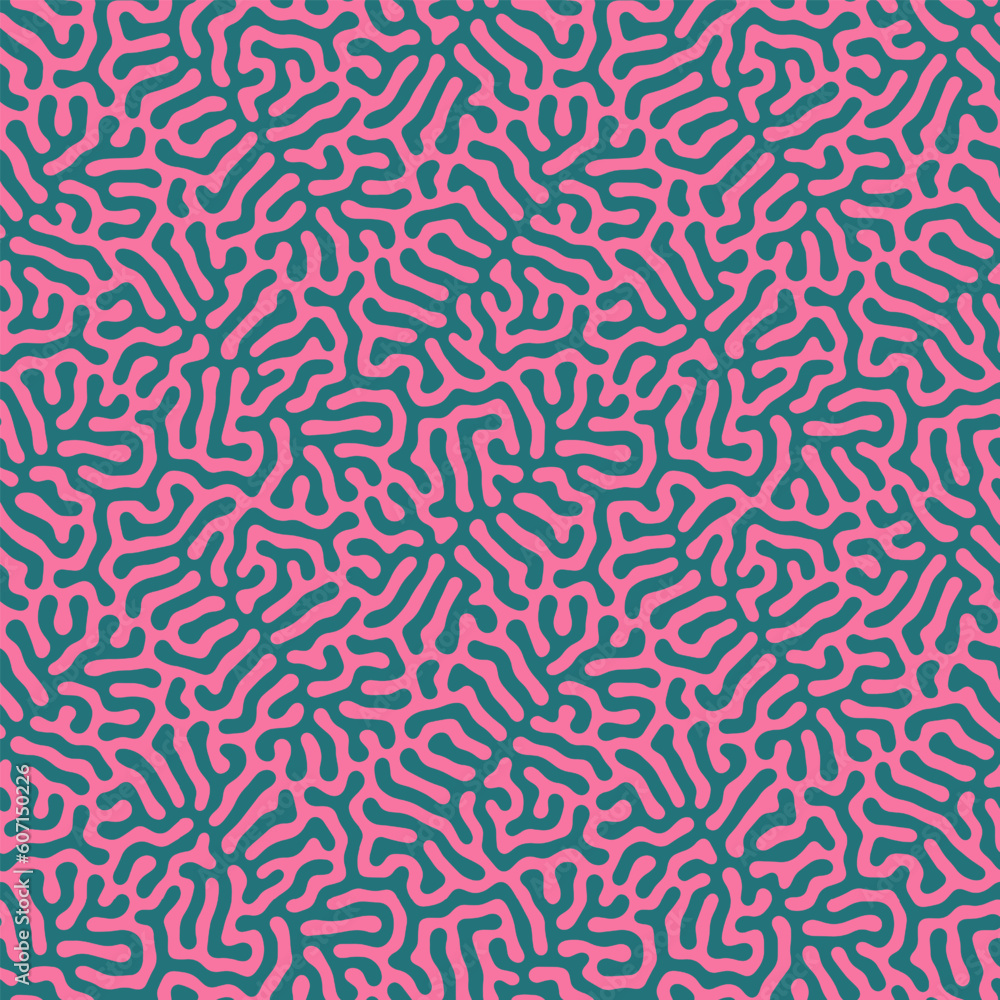 Poster crazy psychedelic art seamless pattern vector pale pink abstract background. ultra modern apparel de