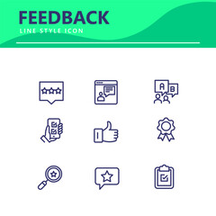 simple icon set Testimonial, Customer Feedback. vector illustration