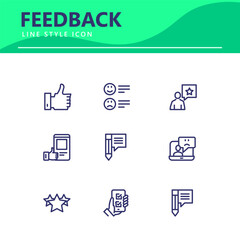 simple icon set Testimonial, Customer Feedback. vector illustration
