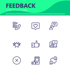 Obraz premium simple icon set Testimonial, Customer Feedback. vector illustration