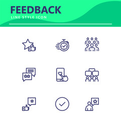 simple icon set Testimonial, Customer Feedback. vector illustration