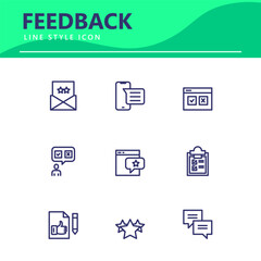 simple icon set Testimonial, Customer Feedback. vector illustration