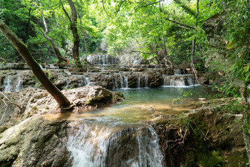 Waterfall in the forest. Kursunlu Waterfall Antalya, Türkiye 