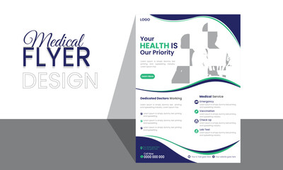 Creative design vector element for medical flyer template minimalistic simple design.