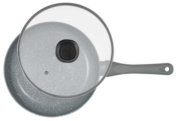 non-stick ceramic frying pan with glass lid