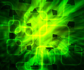 Green Abstract Glowing Texture