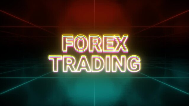 Forex Trading animation retro background