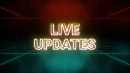 Live updates animation retro background