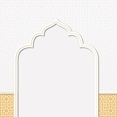 Arabic background with a golden and white pattern