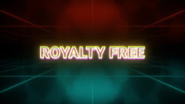 Royalty free animation retro background