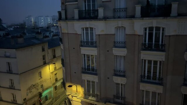 morning scene in Menilmontant district, Paris