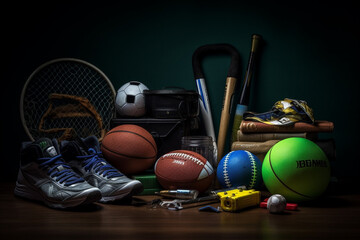 Photo was taken sports accessories AI generated