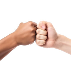 Fist Bump or Bro Fist Isolated on Transparent Background - Generative AI
