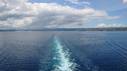 What a wonderful world. Beautiful blue sky and sea