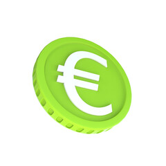 Obraz premium 3d illustration euro coin icon money 3d render 
