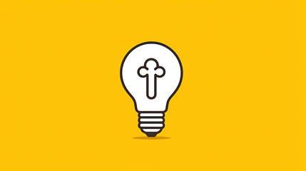 Illuminating Ideas: Lightbulb Icon Shines with Creative Inspiration