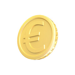 3d illustration euro coin icon money 3d render	
