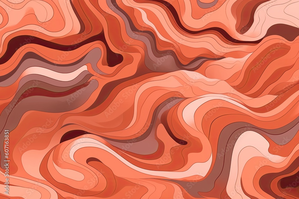 Poster colorful wavy abstract pattern background generative ai