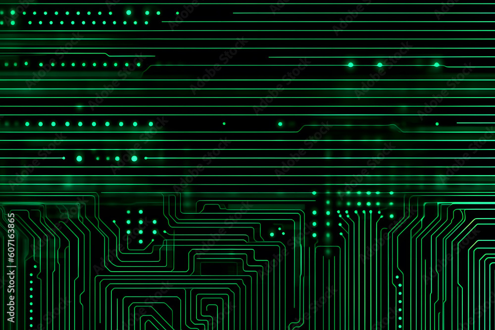 Poster high tech electronic circuit board background. neural network ai generated art generative ai