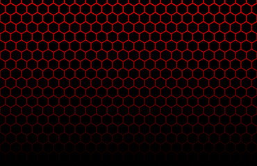 Red honeycomb seamless pattern