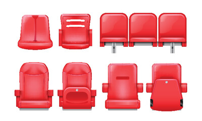 Fototapeta premium Isolated Stadium Seats Set